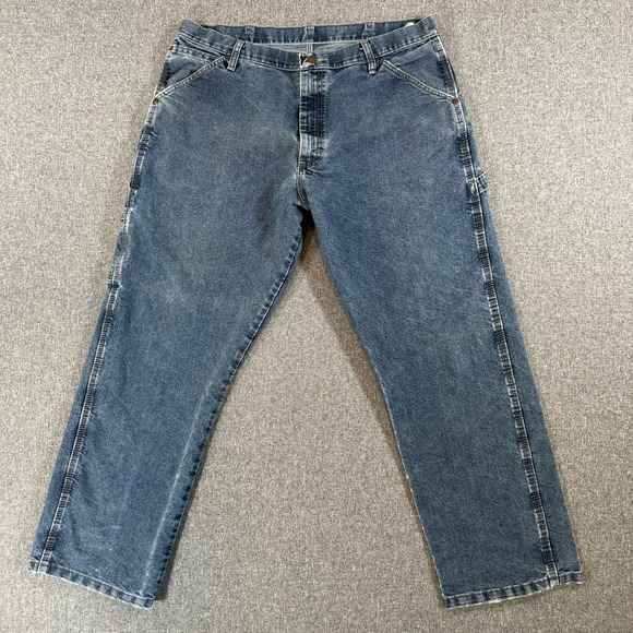 Wrangler Other - Wrangler Carpenter Jeans Mens 36x30 94LSWDV Blue Utility Hammer Loop Denim
